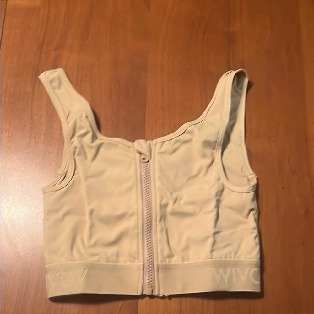 WIVOR Beige Zip-Up Top